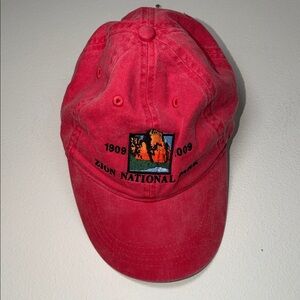 Y2K 2009 Zion National Park Baseball Hat Outdoors Hiking Cap Adjustable